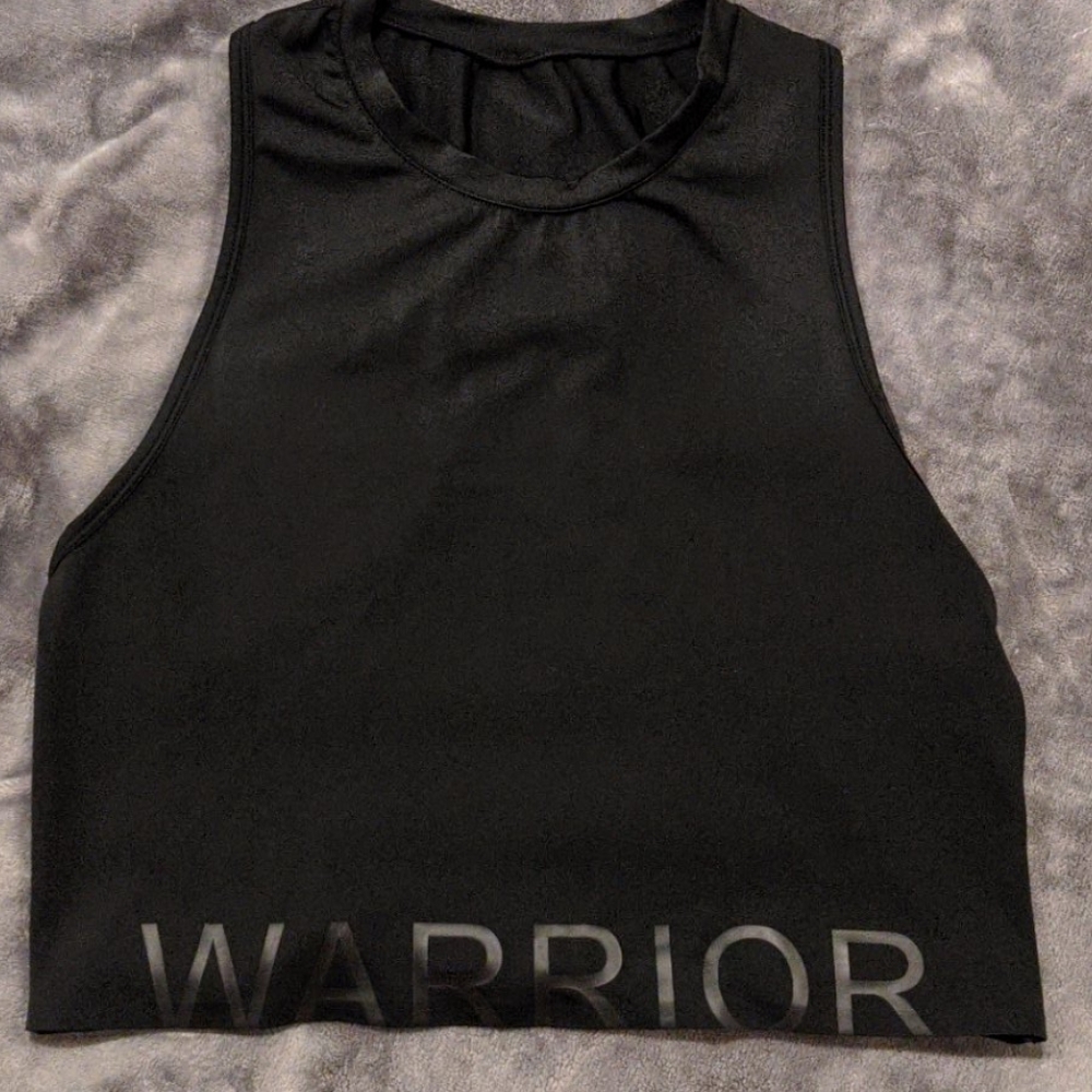 Senita's Black Warrior print racerback top
